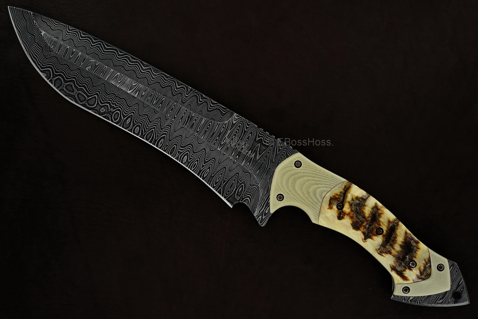 Jim Burke - Neil Blackwood Custom Deluxe Spearpoint Recurve Fixed Blade